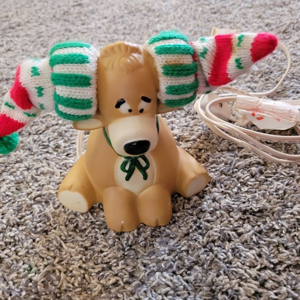 vintage Christmas around the world lighted ceramic reindeer